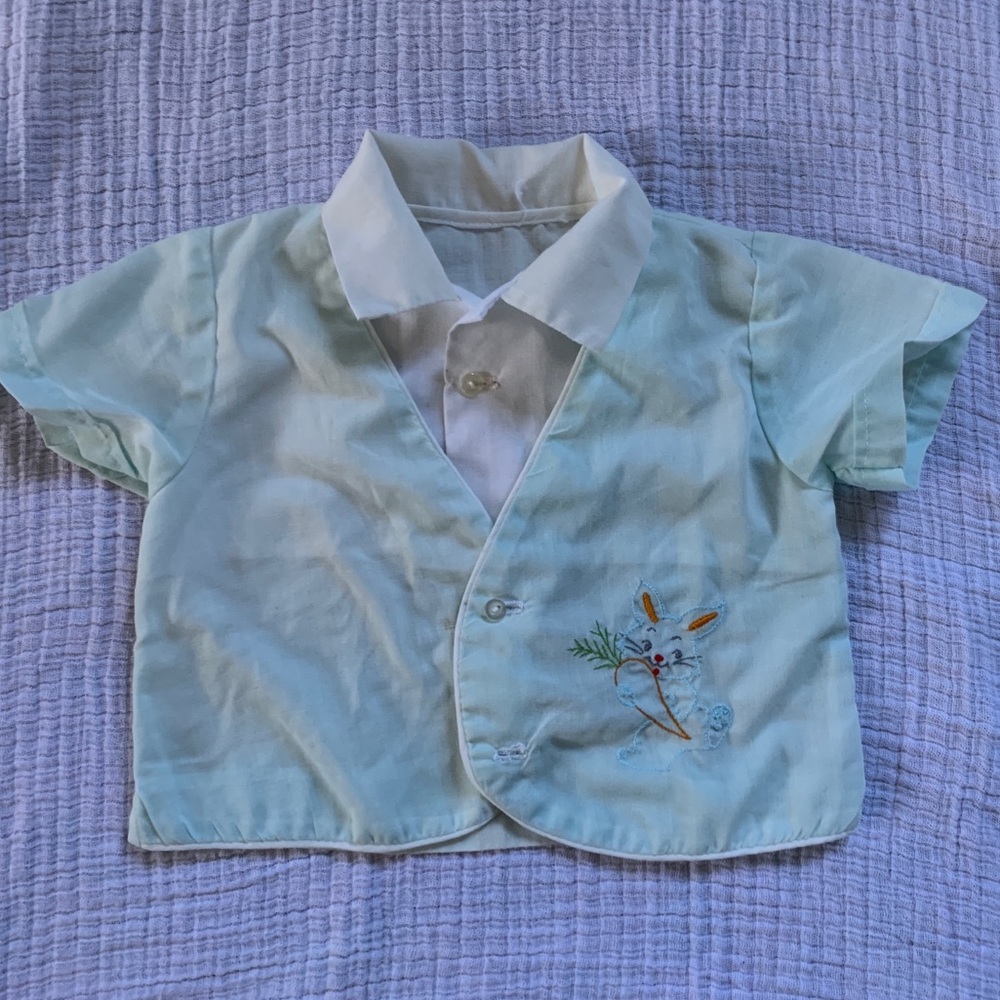 Vintage embroidered baby shirt